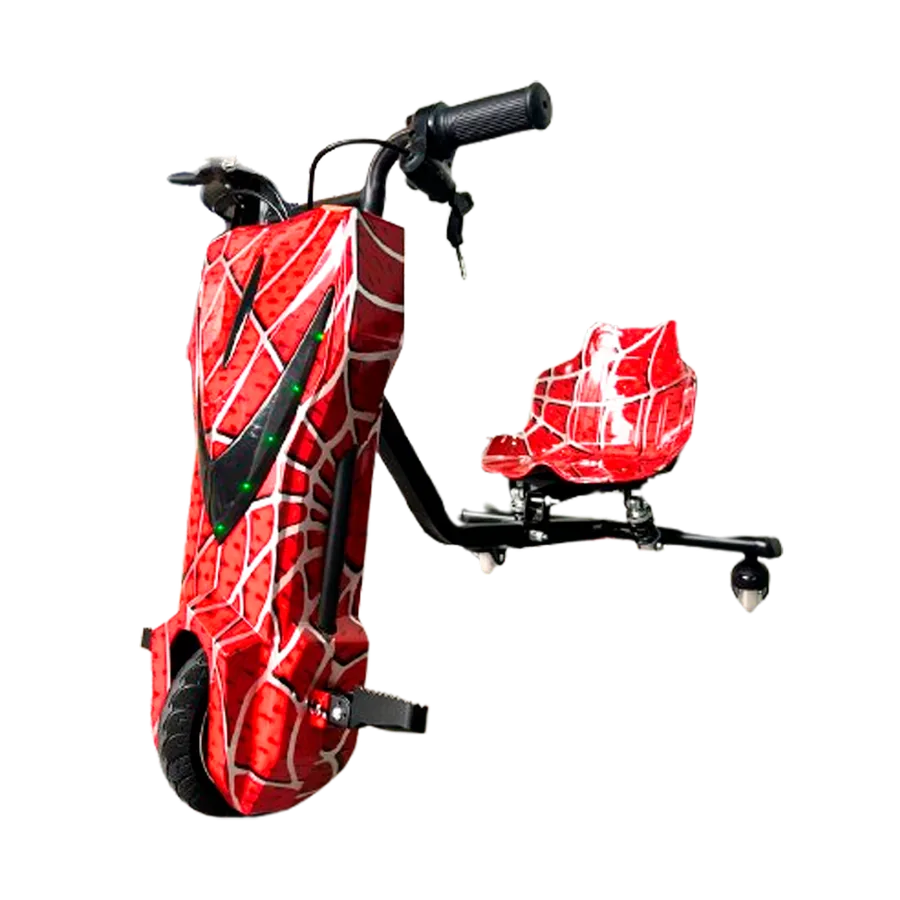Triciclo Elétrico Drift Homem-Aranha Vermelho