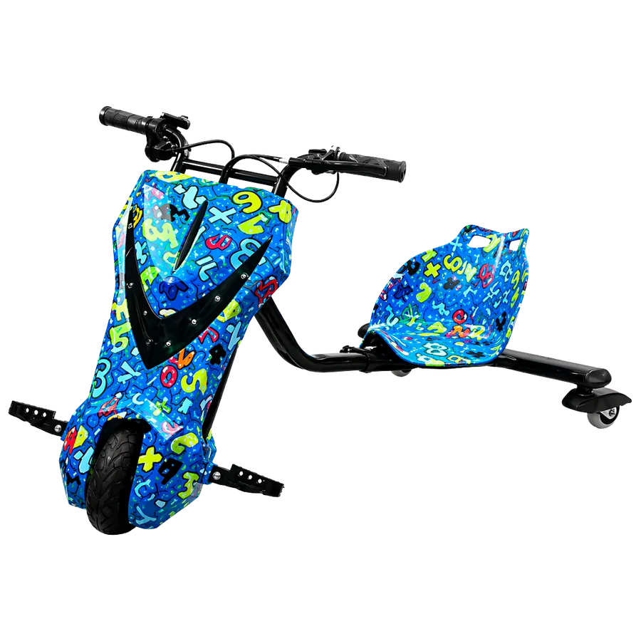 Triciclo Elétrico Drift Grafite Azul